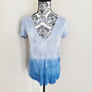 American Eagle Ombre TieDye Caged Tee Shirt
